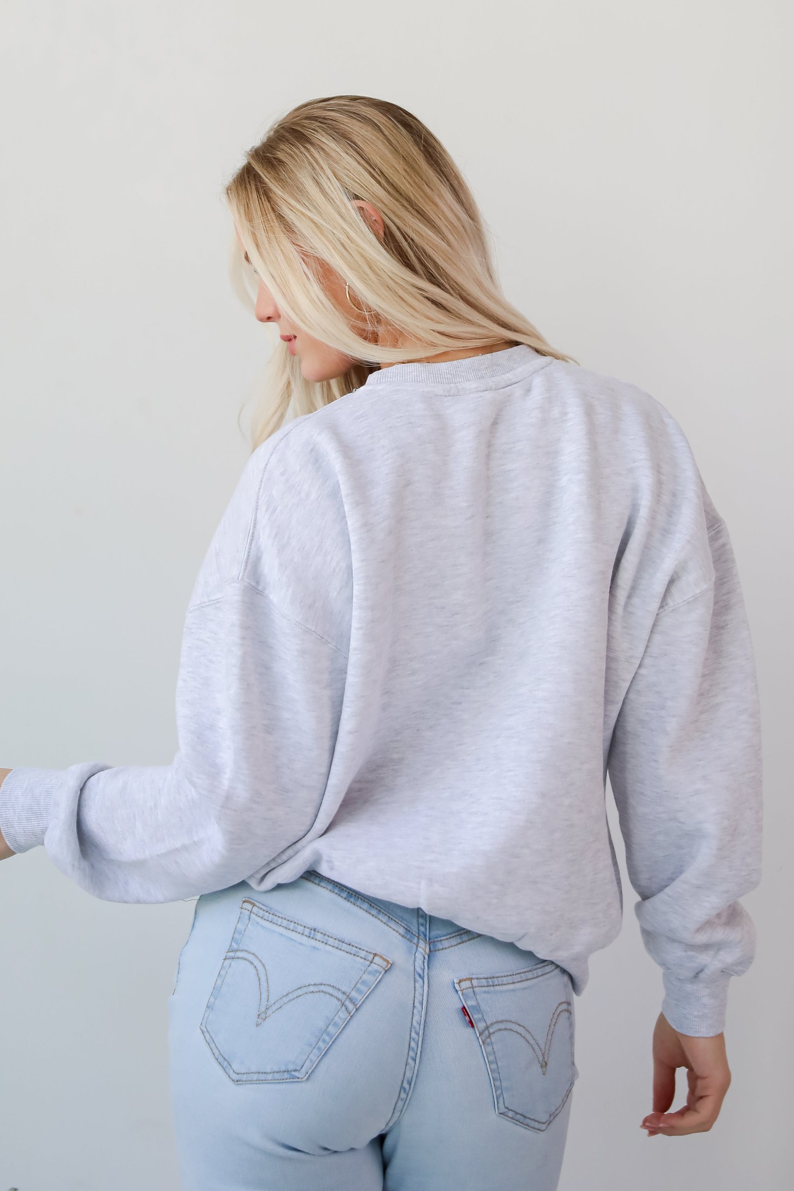 Light Heather Grey/Navy Charleston Sweatshirt LT11